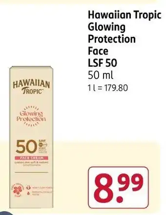 Rossmann Hawaiian Tropic Glowing Protection Face LSF 50 Angebot