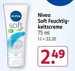 Rossmann Nivea Soft Feuchtig- keitscreme Angebot