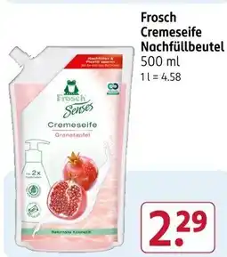 Rossmann Frosch Cremeseife Nachfüllbeutel Angebot