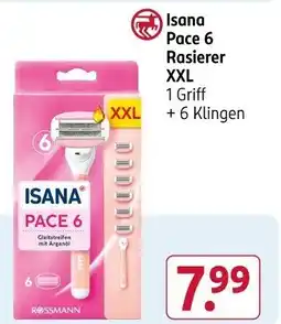 Rossmann Isana Pace 6 Rasierer XXL Angebot