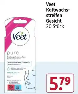 Rossmann Veet Kaltwachs- streifen Gesicht Angebot