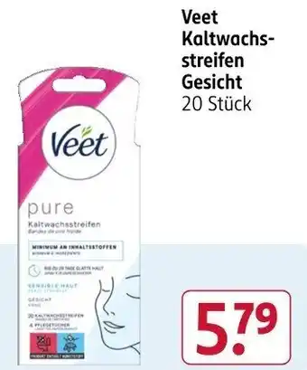 Rossmann Veet Kaltwachs- streifen Gesicht Angebot