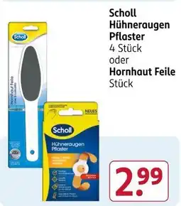 Rossmann Scholl Hühneraugen Pflaster oder Hornhaut Feile Angebot