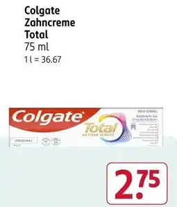 Rossmann Colgate Zahncreme Total Angebot