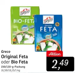 KONSUM Greco Original Feta oder Bio Feta Angebot