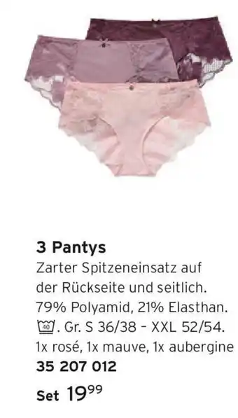 Tchibo 3 Pantys Angebot