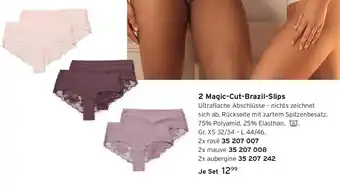 Tchibo 2 Magic-Cut-Brazil-Slips Angebot