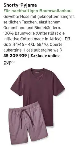 Tchibo Shorty-Pyjama Angebot