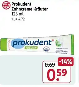 Rossmann Prokudent Zahncreme Kräuter Angebot