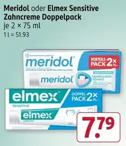 Rossmann Meridol oder Elmex Sensitive Zahncreme Doppelpack j Angebot
