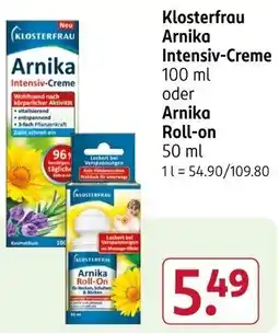 Rossmann Klosterfrau Arnika Intensiv-Creme oder Arnika Roll-on Angebot