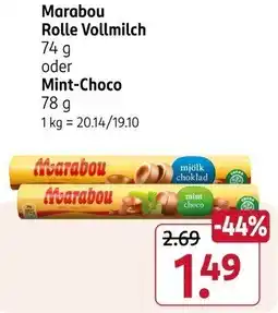 Rossmann Marabou Rolle Vollmilch oder Mint-Choco Angebot