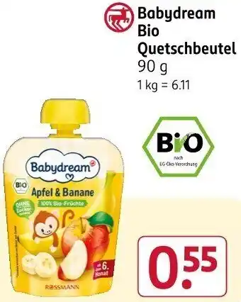 Rossmann Babydream Bio Quetschbeutel Angebot