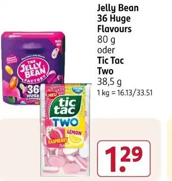 Rossmann Jelly Bean 36 Huge Flavours 80 g oder Tic Tac Two Angebot