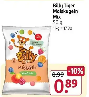 Rossmann Billy Tiger Maiskugeln Mix Angebot