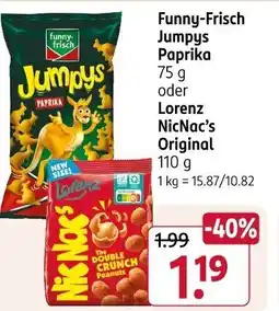 Rossmann Funny-Frisch Jumpys Paprika oder Lorenz NicNac's Original Angebot