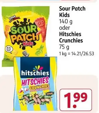 Rossmann Sour Patch Kids oder Hitschies Crunchies Angebot