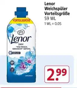 Rossmann Lenor Weichspüler Vorteilsgröße 59 WL Angebot