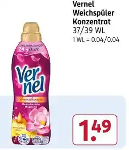 Rossmann Vernel Weichspüler Konzentrat 37/39 WL Angebot