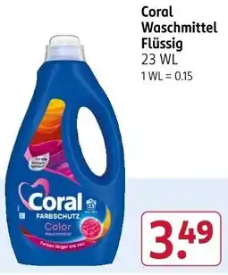 Rossmann Coral Waschmittel Flüssig 23 WL Angebot