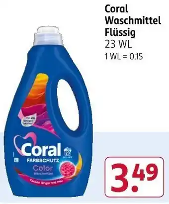 Rossmann Coral Waschmittel Flüssig 23 WL Angebot