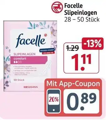 Rossmann Facelle Slipeinlagen Angebot