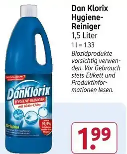 Rossmann Dan Klorix Hygiene- Reiniger Angebot
