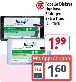 Rossmann Facelle Diskret Hygiene- Einlagen Extra Plus Angebot