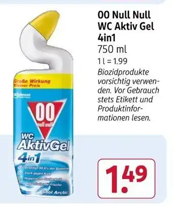 Rossmann 00 Null Null WC Aktiv Gel 4in1 Angebot