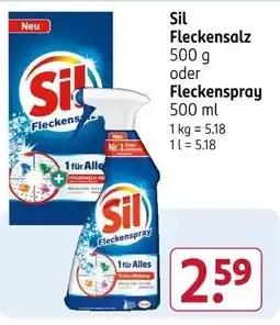 Rossmann Sil Fleckensalz oder Fleckenspray Angebot