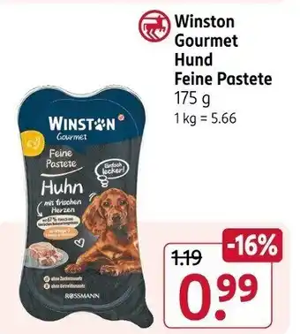 Rossmann Winston Gourmet Hund Feine Pastete Angebot