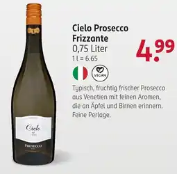 Rossmann Cielo Prosecco Frizzante Angebot
