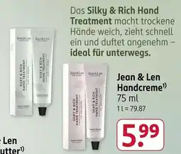 Rossmann Jean & Len Handcreme Angebot
