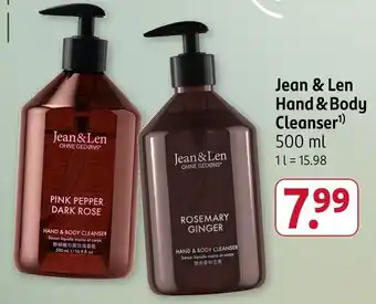 Rossmann Jean & Len Hand & Body Cleanser Angebot