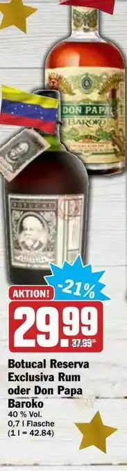 Hit Botucal Reserva Exclusiva Rum Oder Don Papa Baroko Angebot