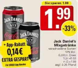 WEZ Jack Daniel's Mixgetränke Angebot