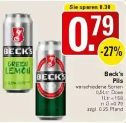 WEZ Beck's Pils Angebot