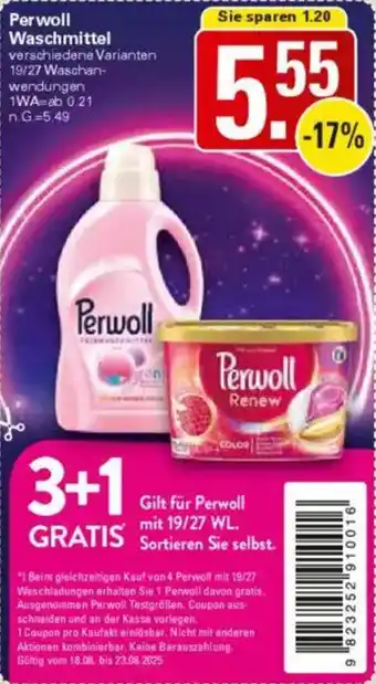 WEZ Perwoll Waschmittel Angebot
