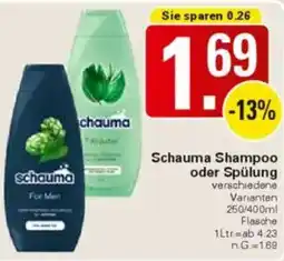 WEZ Schauma Shampoo oder Spülung Angebot