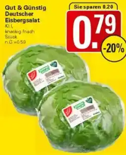 WEZ Gut & Günstig Deutscher Eisbergsalat Angebot