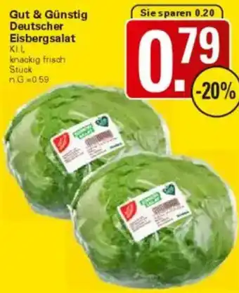 WEZ Gut & Günstig Deutscher Eisbergsalat Angebot