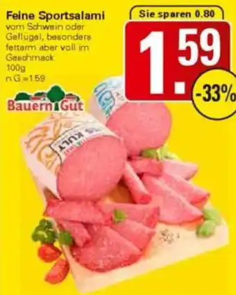 WEZ Bauern Gut Feine Sportsalami Angebot