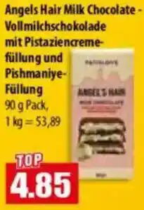 Mix Markt Angels Hair Milk Chocolate- Vollmilchschokolade Angebot