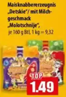 Mix Markt Maisknabbererzeugnis Detskie"/ mit Milchgeschmack „Molotschnije" Angebot
