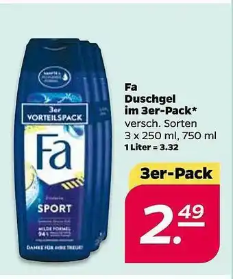 NETTO Fa Duschgel Im 3er-pack Angebot