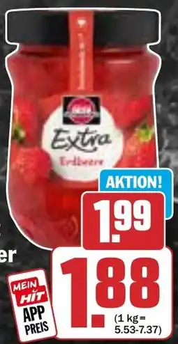 HIT Schwartau Extra, Samt oder Weniger Zucker Angebot