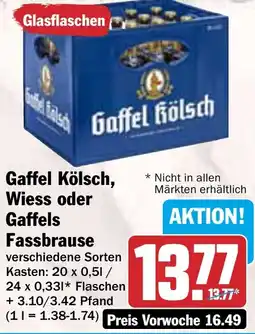 HIT Gaffel Kölsch, Wiess oder Gaffels Fassbrause Angebot