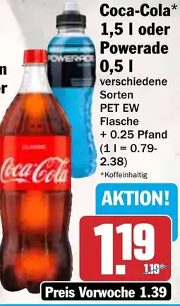 HIT Coca-Cola oder Powerade Angebot