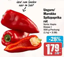 HIT Ungarn/ Marokko Spitzpaprika rot Angebot