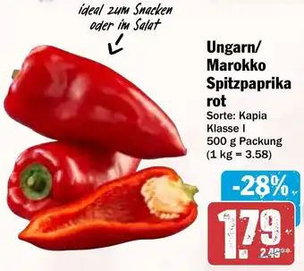 HIT Ungarn/ Marokko Spitzpaprika rot Angebot